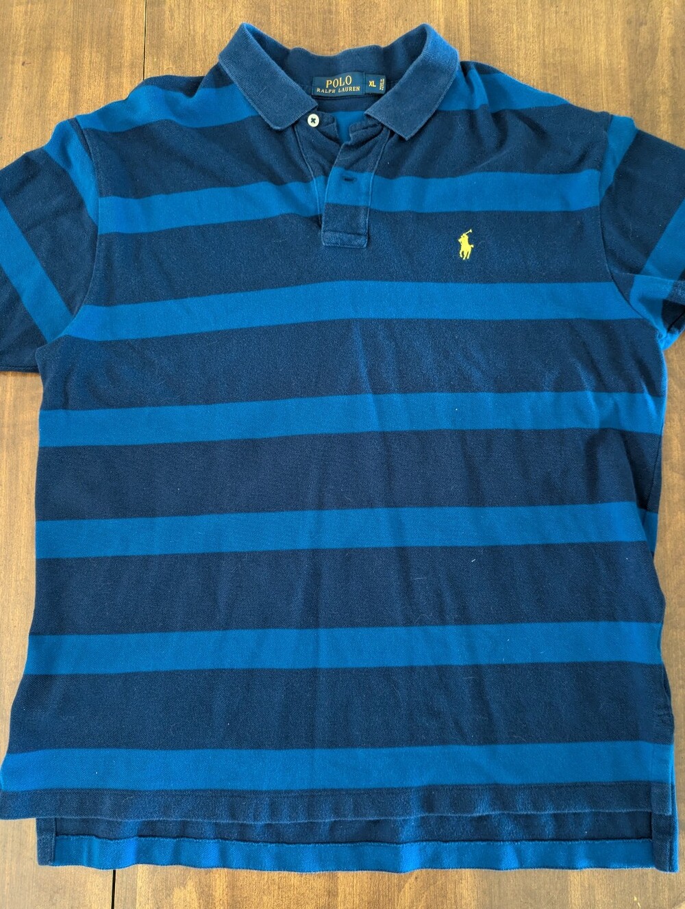 Polo Ralph Lauren Blue Striped Polo XL